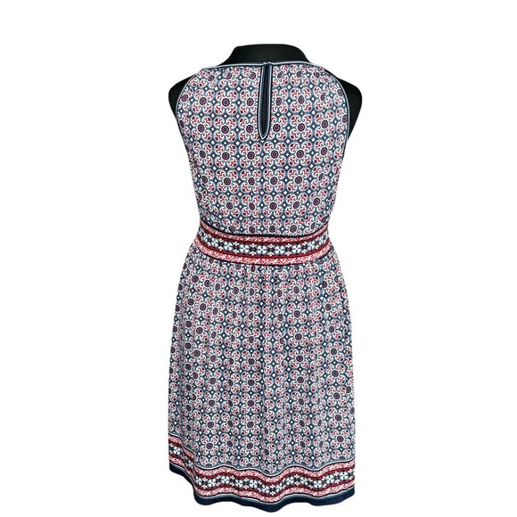 Max Studio Sleeveless Red White & Blue Geometric Print Dress S - Picture 3 of 10